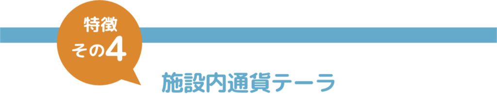 特徴その４　施設内通貨テーラ